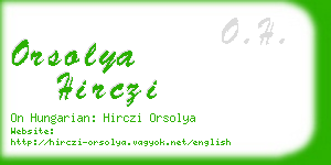 orsolya hirczi business card